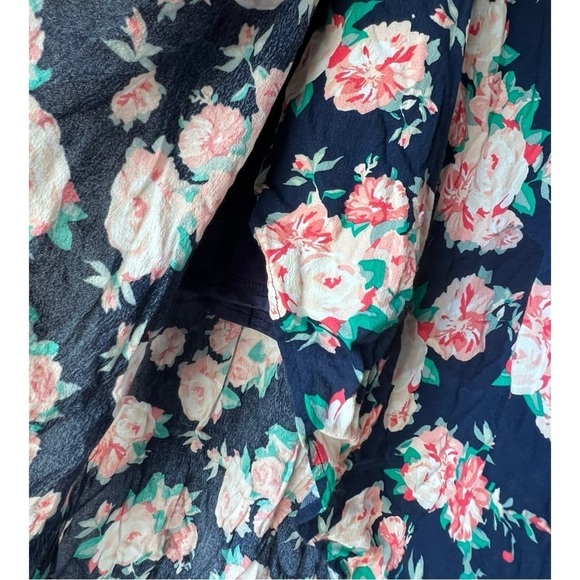 Women's floral midi dress light fabric short sleeve dance casual midi size L. - Picture 5 of 13